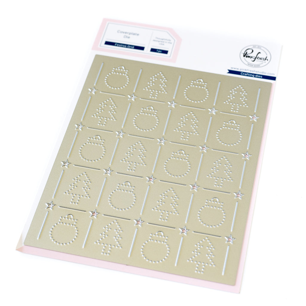 Pinkfresh Studio Festive Grid coverplate die 