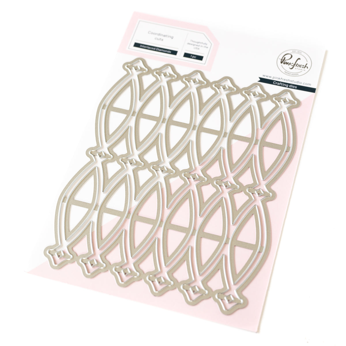 Pinkfresh Studio Interlaced Diamonds press plate/die Bundle