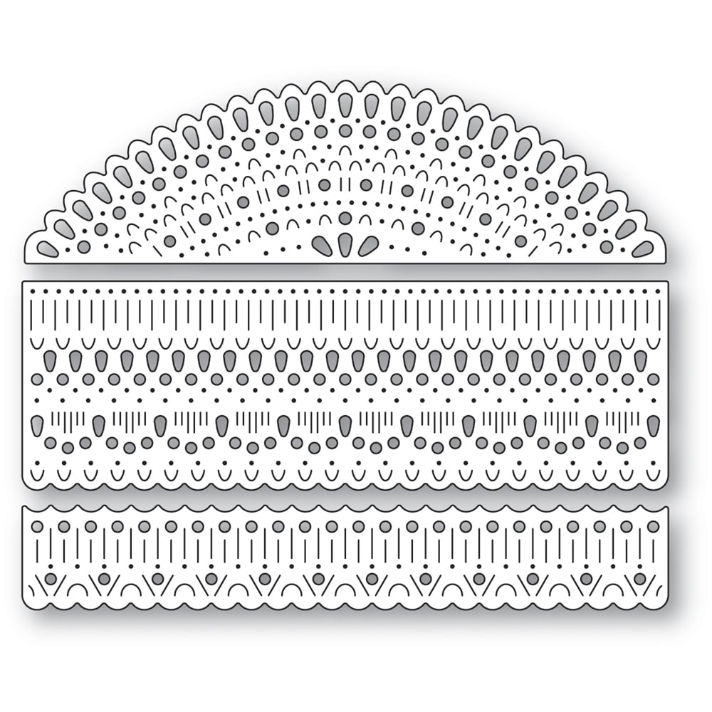 Poppy Stamps 2631 Nordic Lavish Border Set craft die