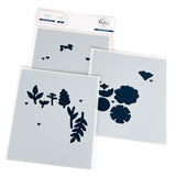 Pinkfresh Studio Embroidered Blooms Stencil/Die Bundle