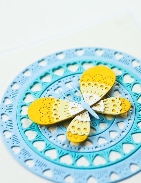 Poppy Stamps 2688 Nordic Heart Pattern Rings craft die