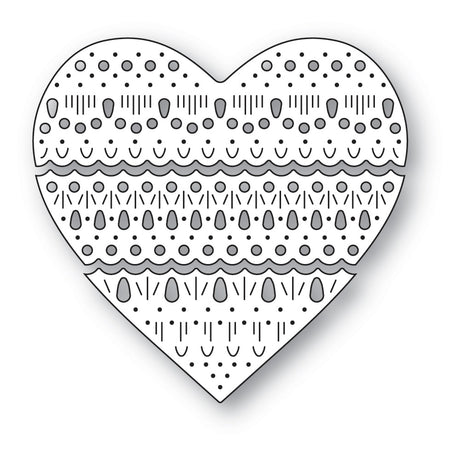 Poppy Stamps 2689 Nordic Heart craft die