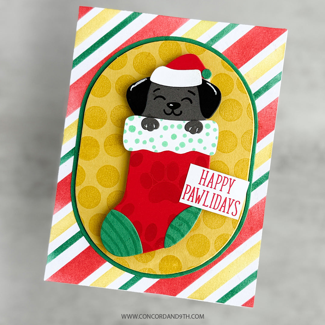 Concord & 9th KW Happy Pawlidays Stamp Set (6 x 8) & Die Bundle