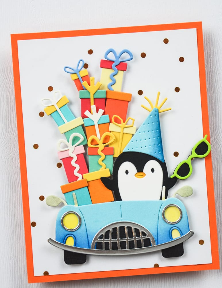 Poppy Stamps 2700 – Fancy Party Penguin Craft Die