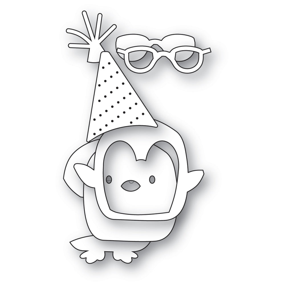Poppy Stamps 2700 – Fancy Party Penguin Craft Die