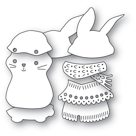 Poppy Stamps 2708 Nordic Bundled Bunny craft die