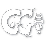 Poppy Stamps 2710 Curved Dachshund craft die