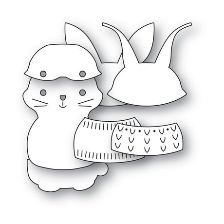 Poppy Stamps 2719 Nordic Bunny craft die