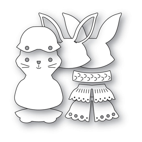 Poppy Stamps 2731 Nordic Happy Bunny craft die