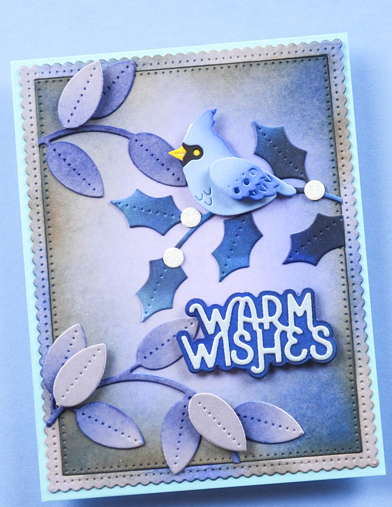 Poppy Stamps 2738 Nordic Perched Cardinal craft die