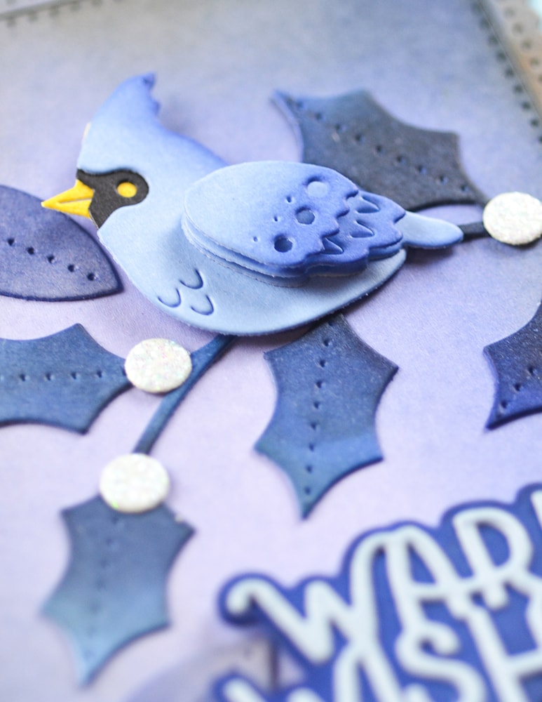 Poppy Stamps 2738 Nordic Perched Cardinal craft die