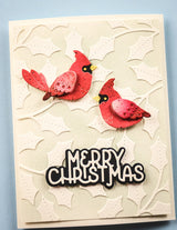 Poppy Stamps 2738 Nordic Perched Cardinal craft die