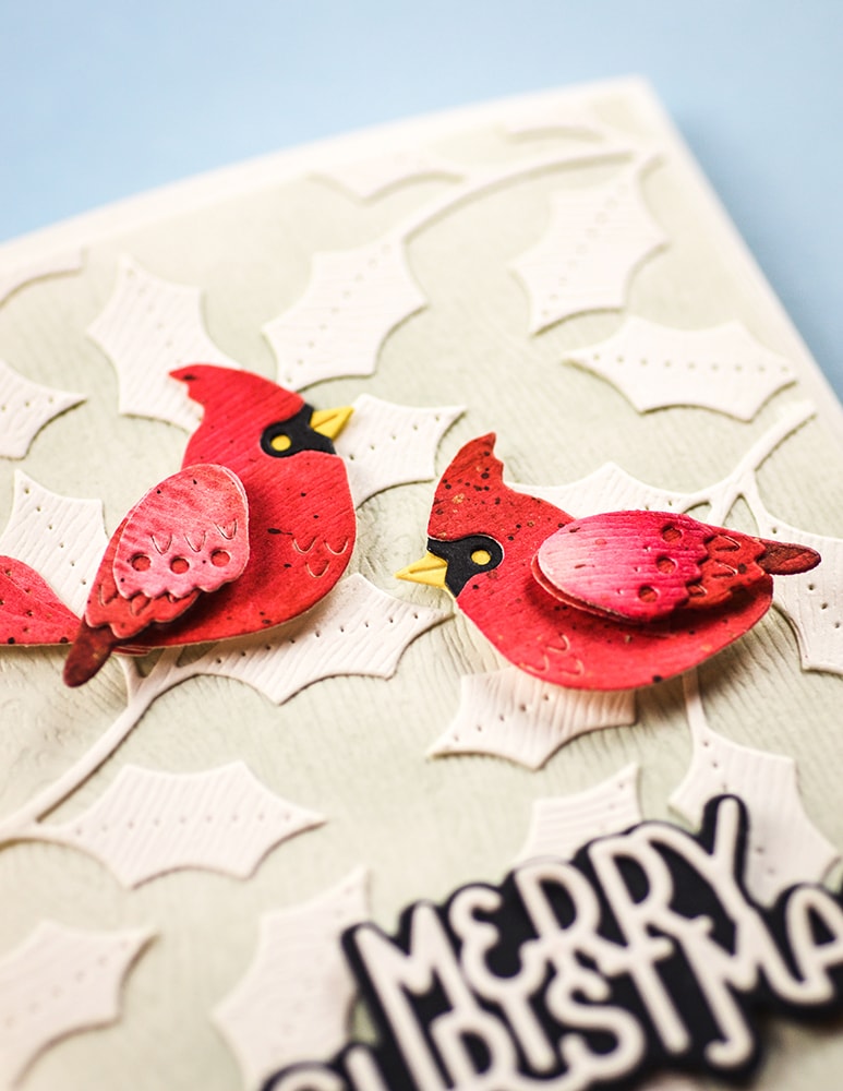 Poppy Stamps 2738 Nordic Perched Cardinal craft die