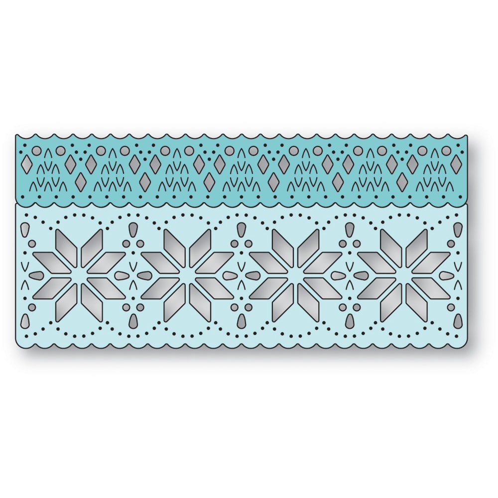 Poppy Stamps 2739 Nordic Snowflake Border Set craft die