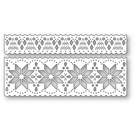 Poppy Stamps 2739 Nordic Snowflake Border Set craft die