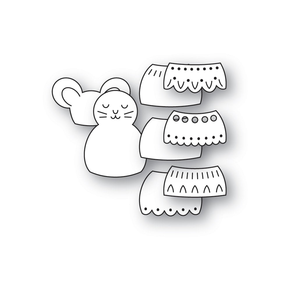 Poppy Stamps 2744 Nordic Tiny Mouse craft die