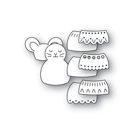 Poppy Stamps 2744 Nordic Tiny Mouse craft die