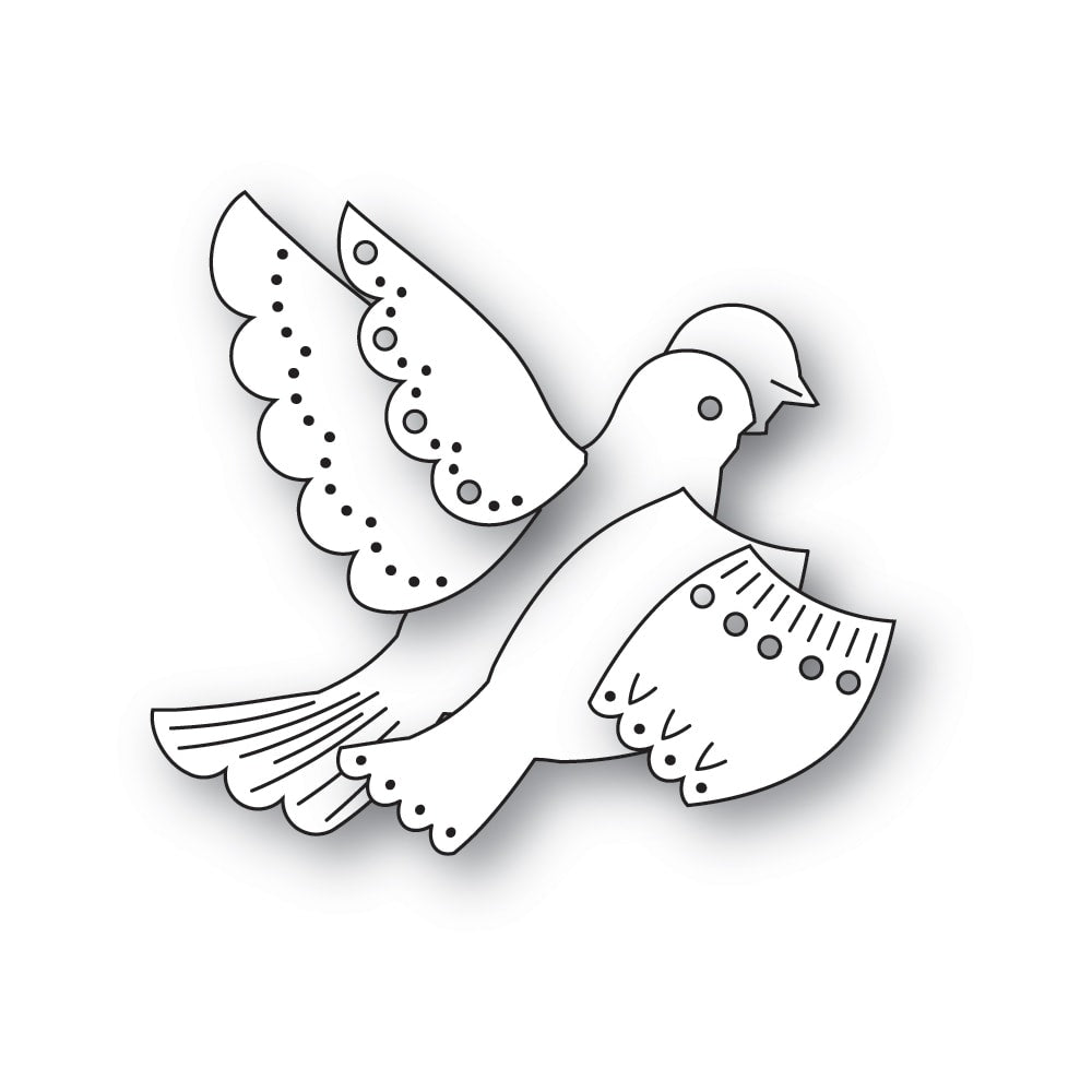 Poppy Stamps 2747 Nordic Serene Dove craft die