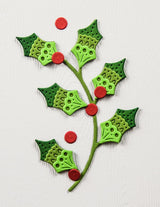 Poppy Stamps 2749 Nordic Holly Sprig craft die