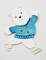 Poppy Stamps 2750 Nordic Skating Bear craft die