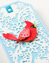 Poppy Stamps 2754 Nordic Resting Cardinal craft die