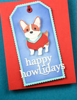 Poppy Stamps 2756 Happy Corgi craft die