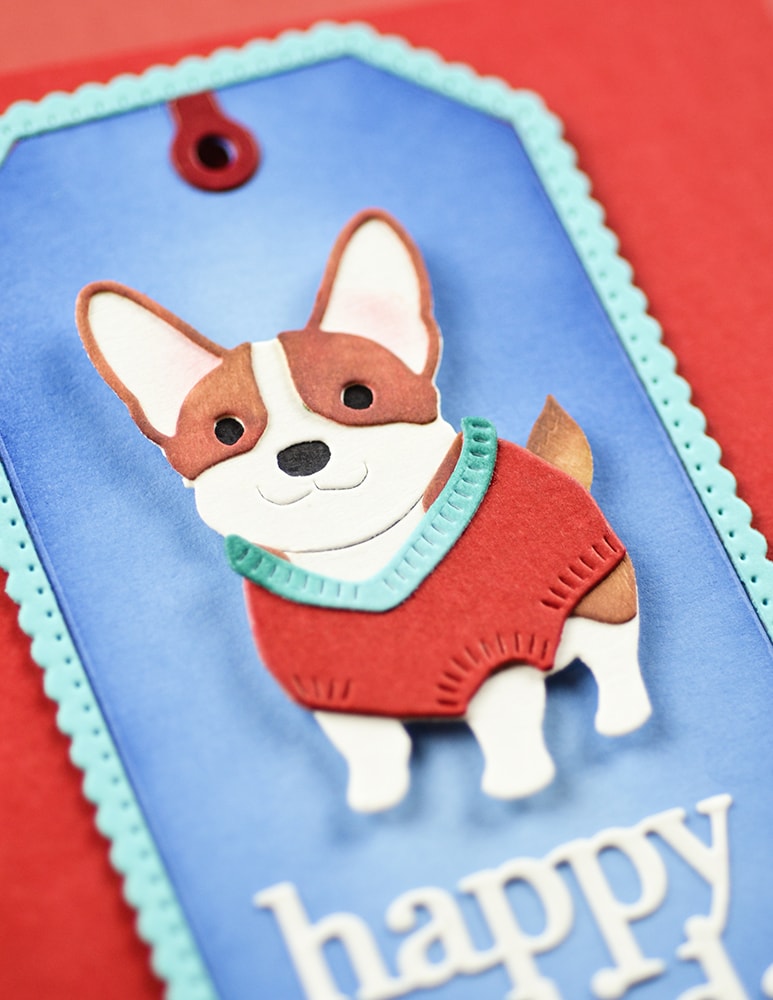 Poppy Stamps 2756 Happy Corgi craft die