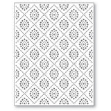 Poppy Stamps 2757 Diamond Oval Pinpoint Background craft die