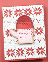 Poppy Stamps 2761 Nordic Large Mitten craft die