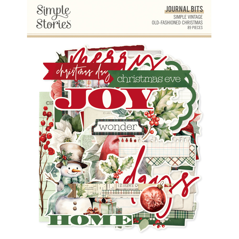 Simple Stories Simple Vintage Old-Fashioned Christmas Journal Bits & Pieces 27627