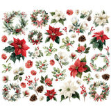 Simple Stories Simple Vintage Old-Fashioned Christmas Floral Bits & Pieces 27628