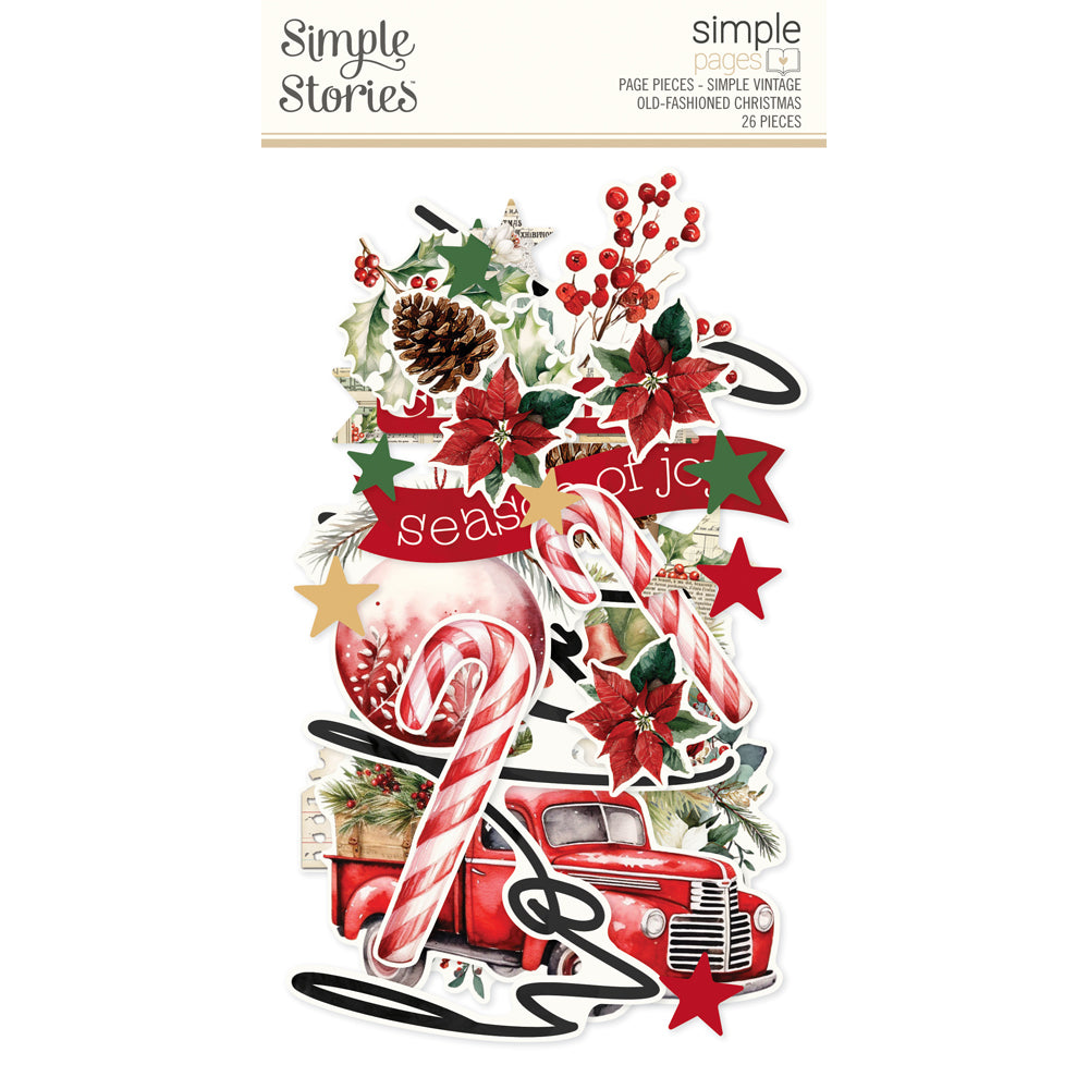 Simple Stories Simple Vintage Old-Fashioned Christmas Simple Pages Page Pieces 27633