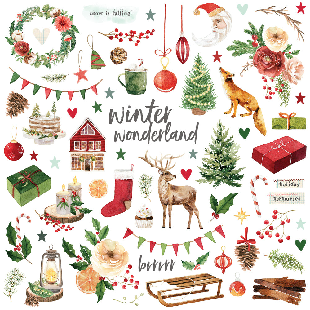 Simple Stories Simple Vintage Evergreen Memories Chipboard Pieces 27825