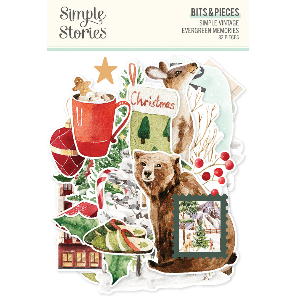 Simple Stories Simple Vintage Evergreen Memories Bits & Pieces 27826