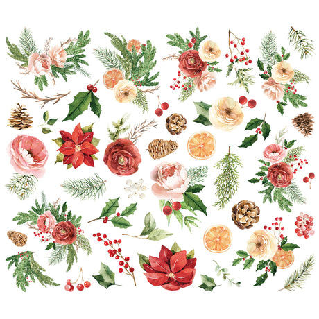 Simple Stories Simple Vintage Evergreen Memories Floral Bits & Pieces 27828