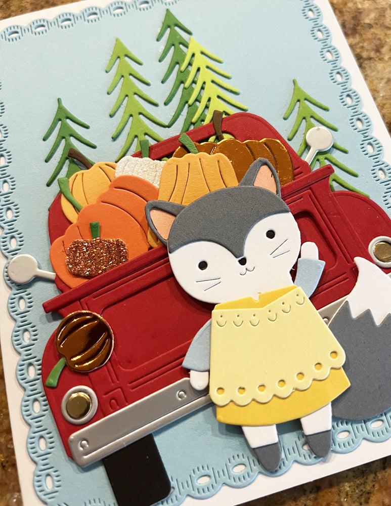 Poppy Stamps Nordic Waving Fox Craft Die - 2786