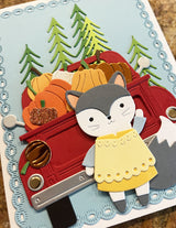 Poppy Stamps Nordic Waving Fox Craft Die - 2786