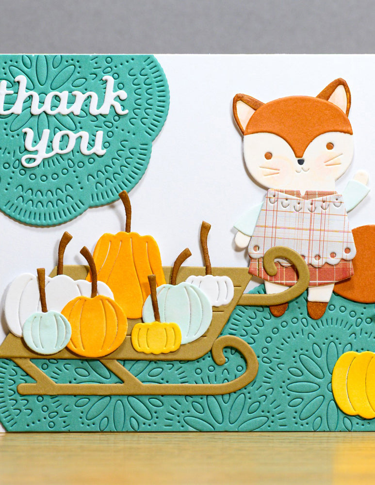Poppy Stamps Nordic Waving Fox Craft Die - 2786