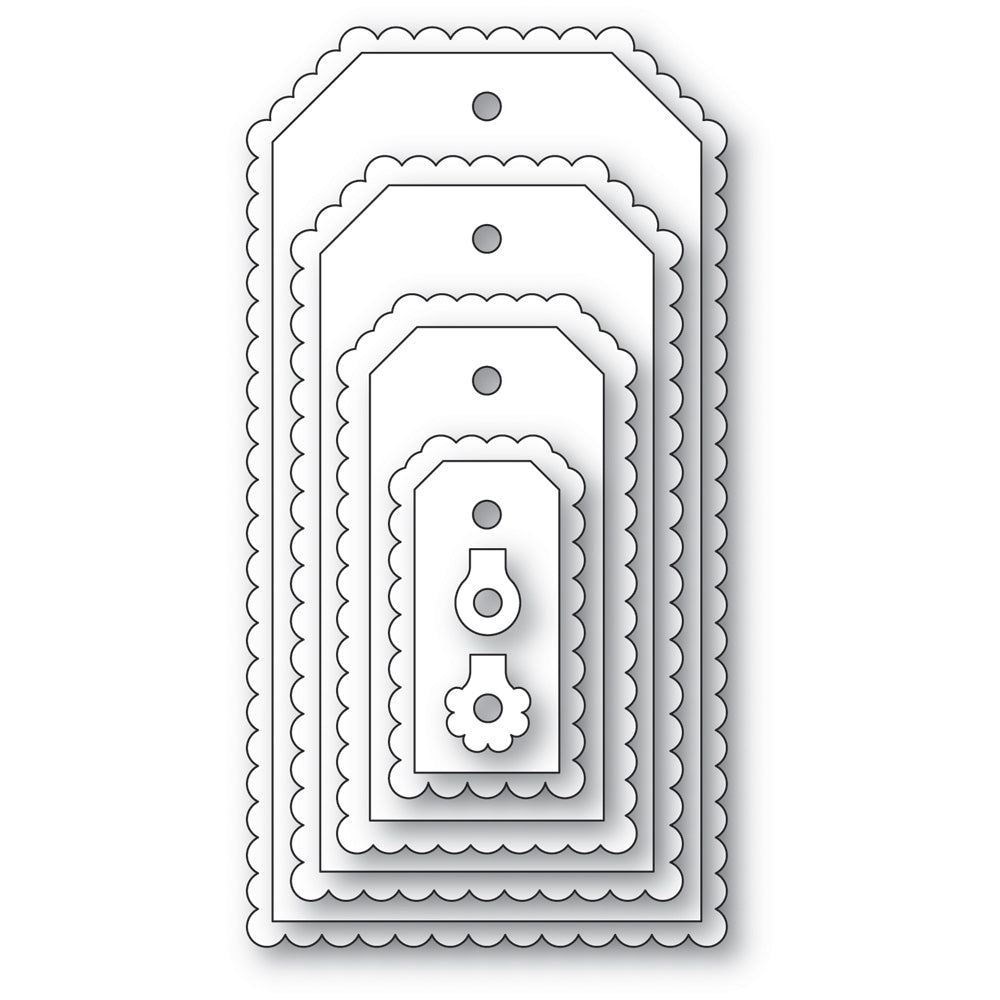 Poppy Stamps Scalloped Framer Tags Craft Die - 2791