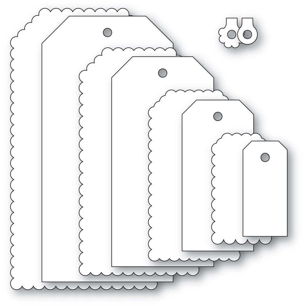 Poppy Stamps Scalloped Framer Tags Craft Die - 2791