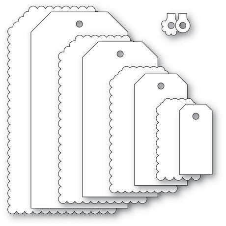 Poppy Stamps Scalloped Framer Tags Craft Die - 2791