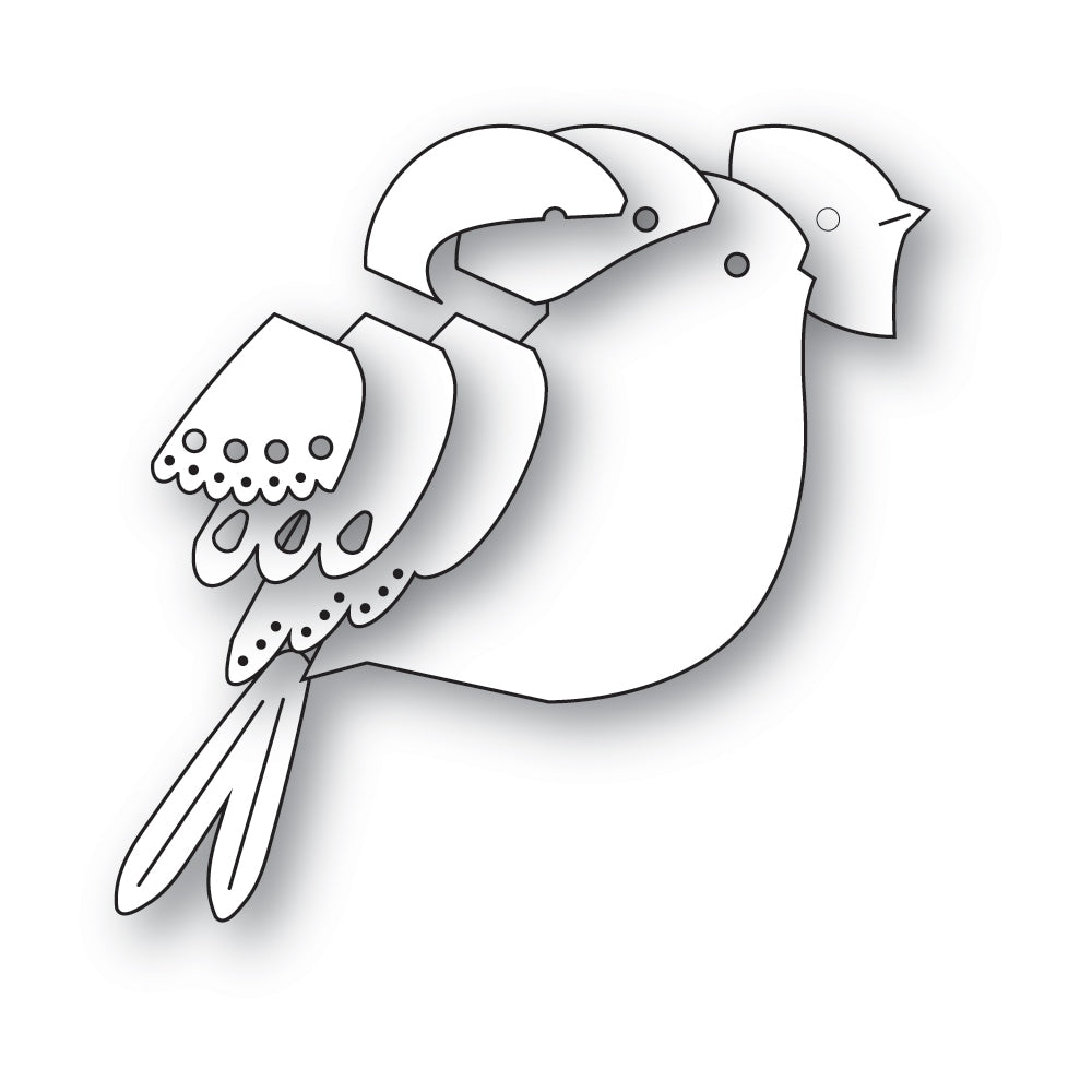 Poppy Stamps Nordic Valley Bird Craft Die - 2804