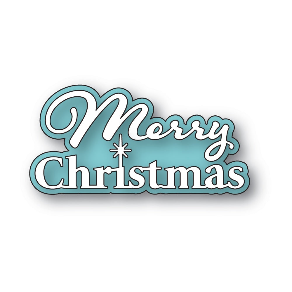 Poppy Stamps Merry Christmas Fluffy Script Craft Die - 2806