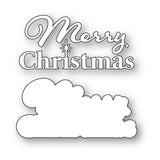 Poppy Stamps Merry Christmas Fluffy Script Craft Die - 2806