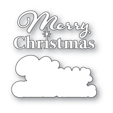 Poppy Stamps Merry Christmas Fluffy Script Craft Die - 2806