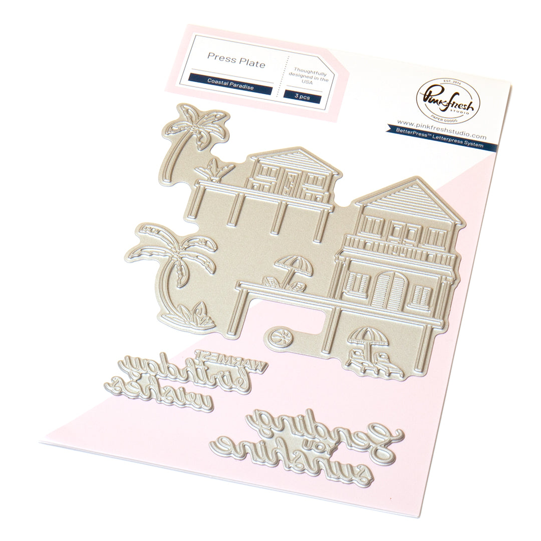 Pinkfresh Studio Coastal Paradise press plate