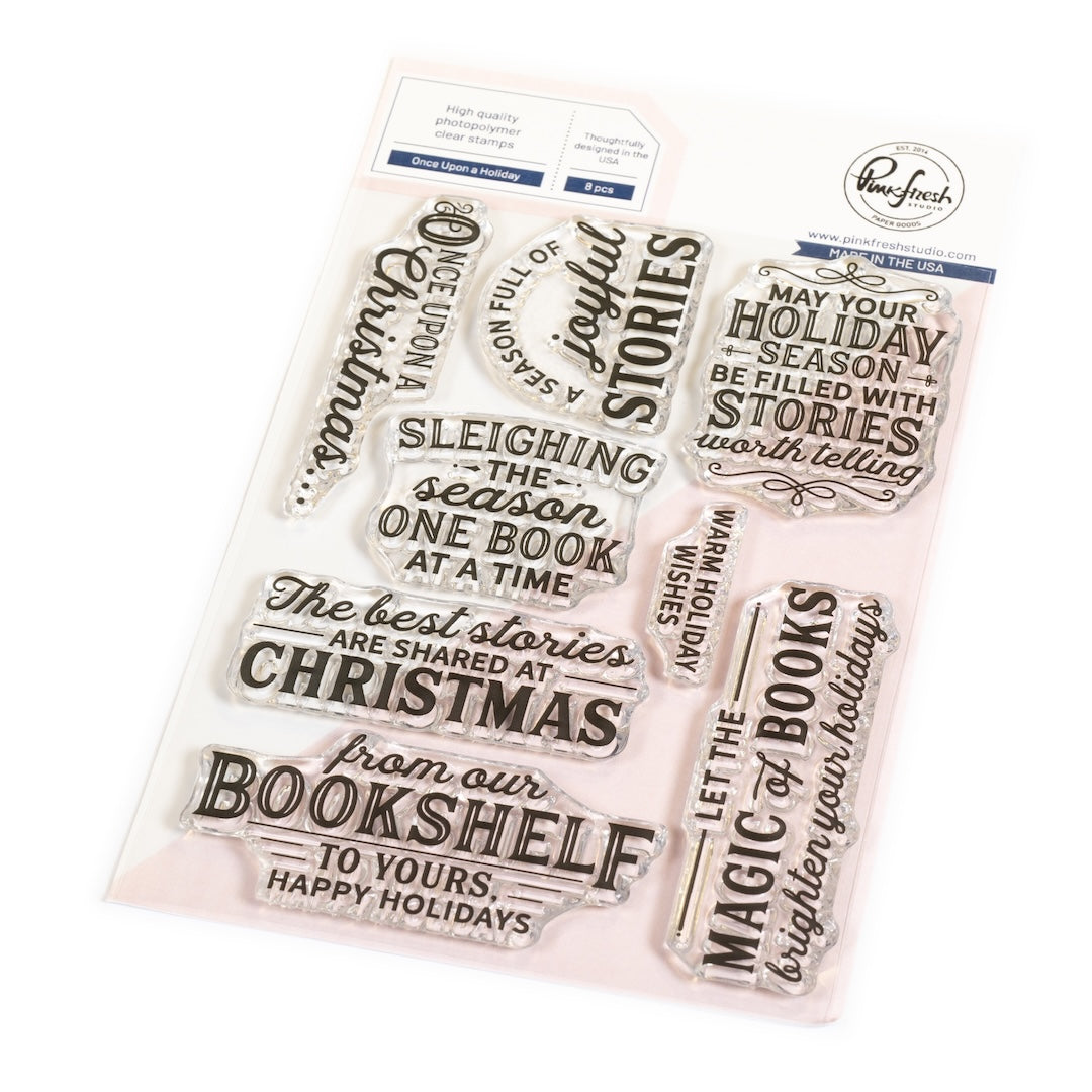 Pinkfresh Studio Once Upon a Holiday stamp/ Die Bundle