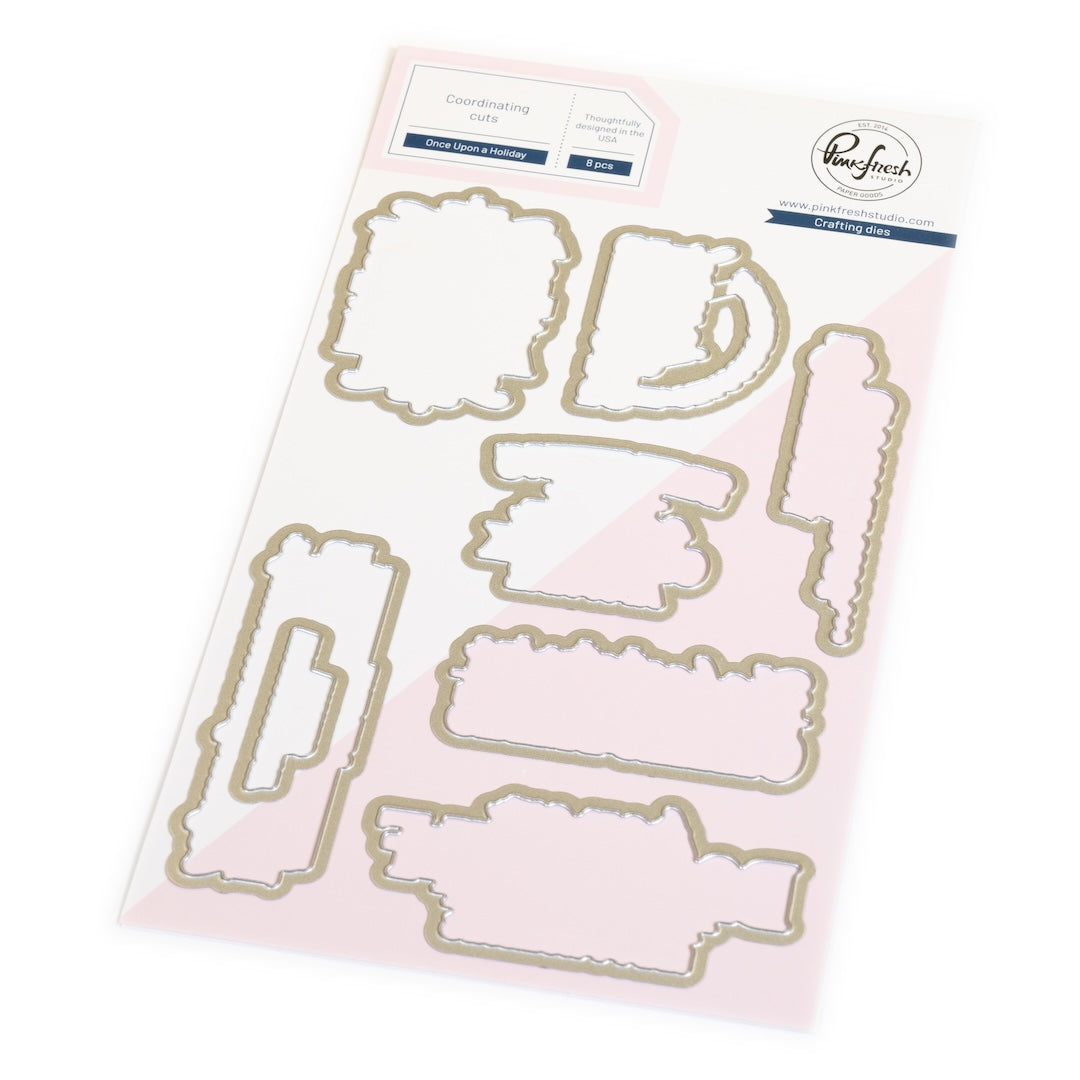 Pinkfresh Studio Once Upon a Holiday stamp/ Die Bundle