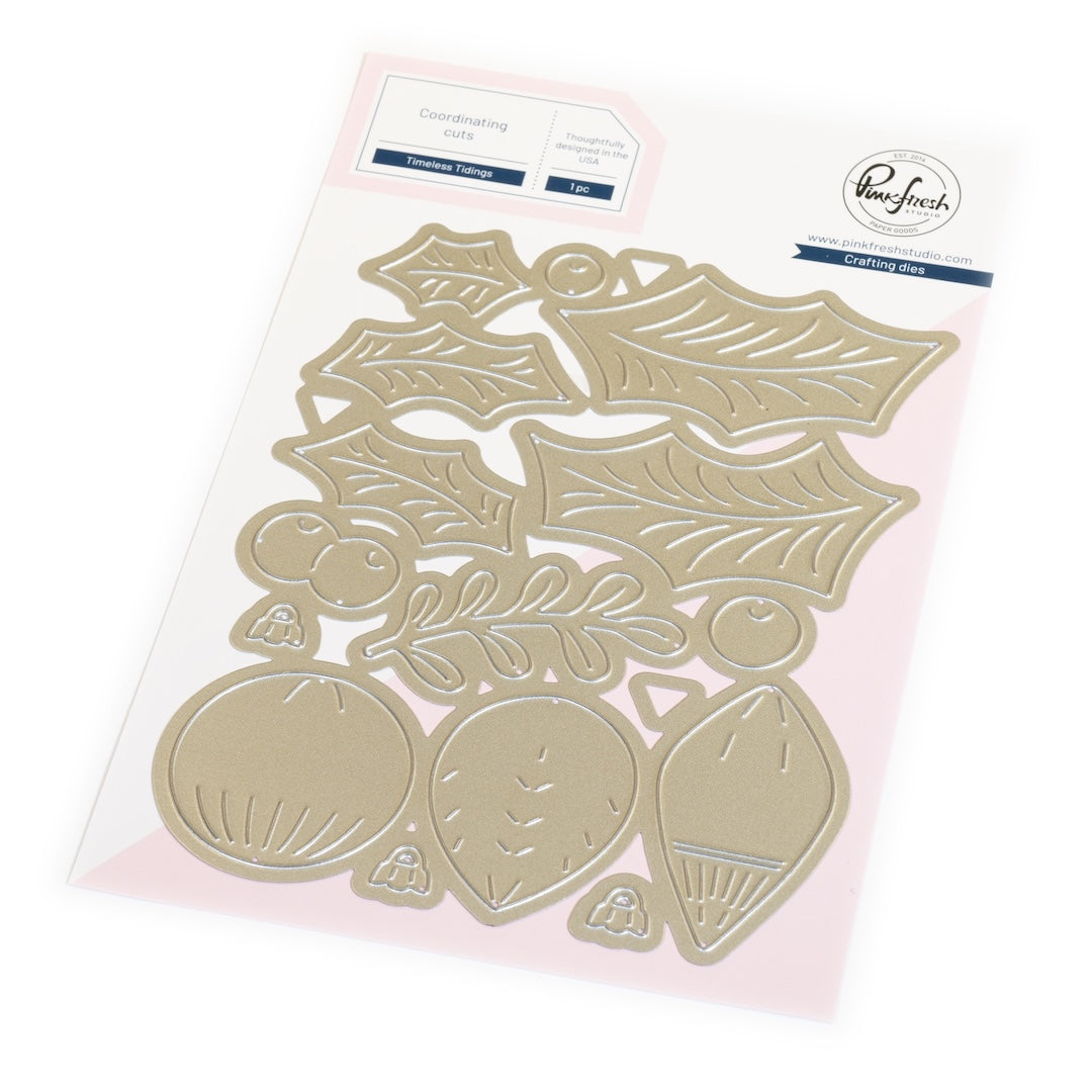 Pinkfresh Studio Timeless Tidings stencil/ Die Bundle