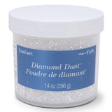 FloraCraft Diamond Dust Glitter 14oz Clear Glass
